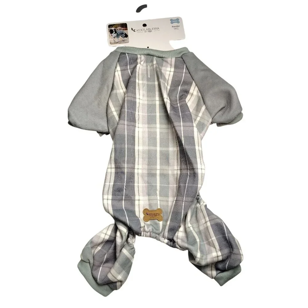 Koolaburra By UGG Xander Large Dog Pajamas With Green Plaid Design